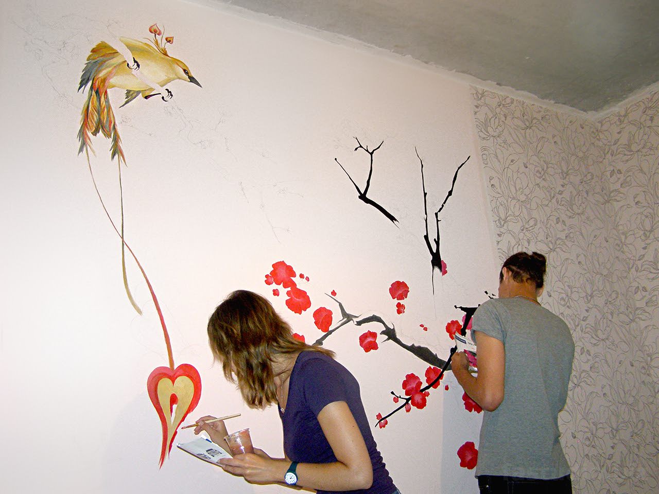 Рисунок на стене дерево - 82 фото